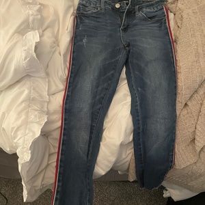 Vermet Skinny Jeans with Red Stripe Size 25